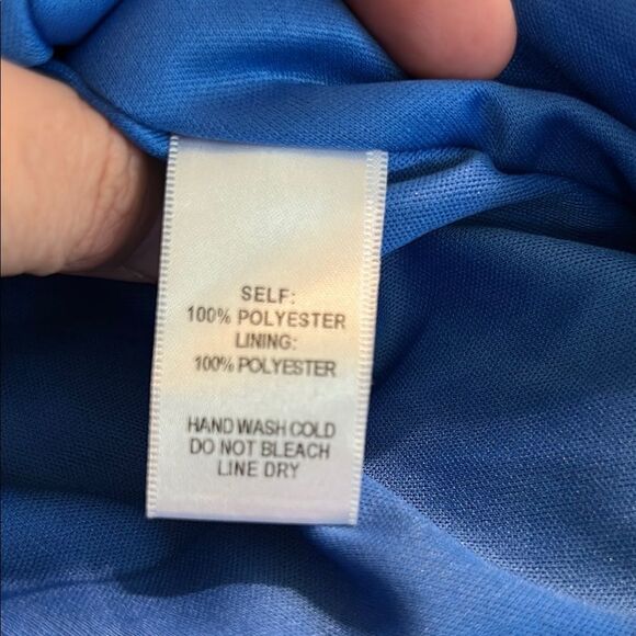 LULU'S X-Large Cherished Moment Royal Blue Floral Print Lace-Up Skater Dress - Picture 11 of 11